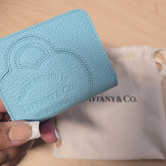 Tiffany & Co. Turquoise Leather Card Holder - Picture 5 of 6